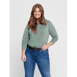 ONLY Carmakoma Sweater 15197209 Zöld Regular Fit