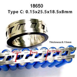 1m Duplasoros Nikkelszalag 18650 Elemekhez 0,15mm C-type (5011)