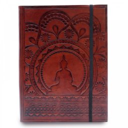 Bőr kötésű notesz Tibeti Mandala