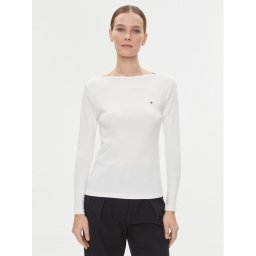 Tommy Hilfiger Blúz Cody WW0WW40829 Ekru Slim Fit