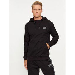 EA7 Emporio Armani Pulóver 6RPM13 PJ05Z 1200 Fekete Regular Fit