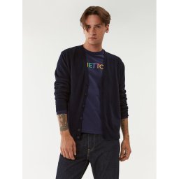 United Colors Of Benetton Kardigán 1002U600O Sötétkék Regular Fit
