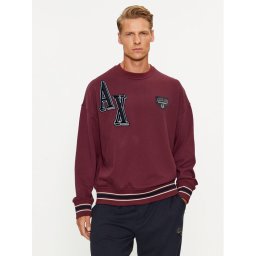 Armani Exchange Pulóver 6RZMJE ZJDPZ 14AU Bordó Regular Fit