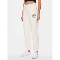 Tommy Jeans Melegítő alsó New Varisty DW0DW16379 Fehér Relaxed Fit