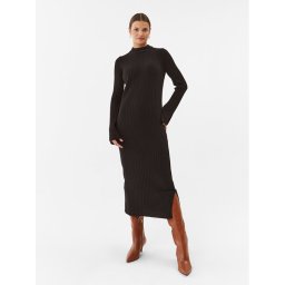 United Colors Of Benetton Kötött ruha 1044DV014 Fekete Straight Fit