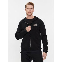 EA7 Emporio Armani Pulóver 6RPM69 PJG1Z 1200 Fekete Regular Fit