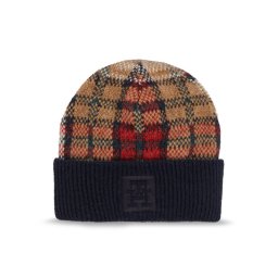 Tommy Hilfiger Sapka Tommy Check Beanie AW0AW15315 Sötétkék