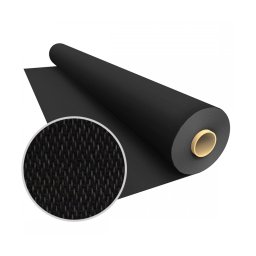 Akril bevonatú üvegszálas hegesztő ponyva-takaró fekete 72m2/tekercs (1,8x40m)