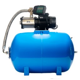 Házi vízmű MCI 3-6 INOX / 100l és IBO PRESS SX önfelszívó szivattyúval és hidrofor tartállyal kerti öntözéshez és vízellátáshoz