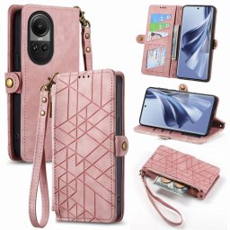 GEOM pénztárca tok Oppo Reno10 5G / Reno 10 Pro 5G rózsaszín
