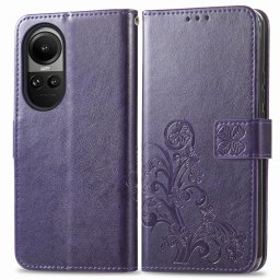 ART FLOWERS pénztárcavédő Oppo Reno10 5G / Reno 10 Pro 5G lila