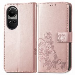 ART FLOWERS pénztárcavédő Oppo Reno10 5G / Reno 10 Pro 5G világos rózsaszín