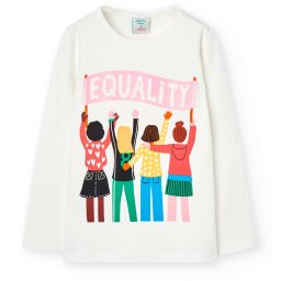 EQUALITY ekrü póló, felső