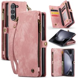WALLET Védőtakaró pénztárcával 2 az 1-ben Samsung Galaxy Z Fold 5 5G rózsaszín