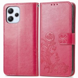 ART FLOWERS Pénztárcahuzat Xiaomi Redmi 12 sötét rózsaszín