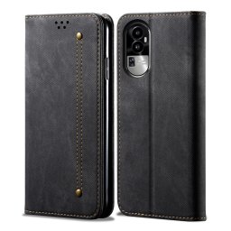DENIM pénztárcahuzat Oppo Reno10 5G / Reno10 Pro 5G fekete