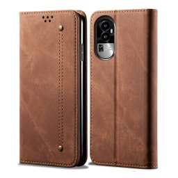 DENIM pénztárca huzat Oppo Reno10 5G / Reno10 Pro 5G barna színű