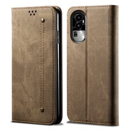 DENIM pénztárcahuzat Oppo Reno10 5G / Reno10 Pro 5G szürke barna