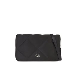 Calvin Klein Táska Re-Lock Quilt Shoulder Bag-Satin K60K611300 Fekete