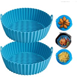 Légsütő szilikon bélés készlet 3db + ajándék 3db szilikon alátét - 22 cm - Fekete-Szürke-Kék