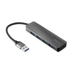 USB elosztó-HUB, 4 port, alumínium, USB 3.2 Gen 1, TRUST "Halyx"