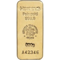 Heraeus 500g - befektetési aranytömb
