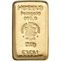Heraeus 250g - befektetési aranyrúd
