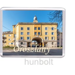 Oroszlány Városkapu hűtőmágnes (műanyag keretes)