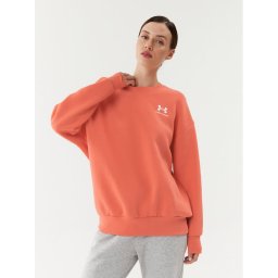 Under Armour Pulóver Essential Flc Os Crew 1379475 Piros Loose Fit