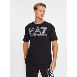 EA7 Emporio Armani Póló 6RPT03 PJFFZ 1200 Fekete Regular Fit