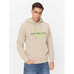Calvin Klein Jeans Pulóver J30J320805 Bézs Regular Fit