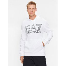 EA7 Emporio Armani Pulóver 6RPM09 PJSHZ 1100 Fehér Regular Fit