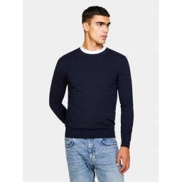 Sisley Sweater 10F2S1C78 Sötétkék Slim Fit