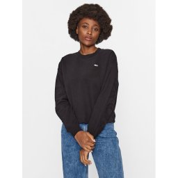 Tommy Jeans Pulóver Tonal DW0DW16402 Fekete Cropped Fit