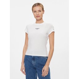Tommy Jeans Póló Bby Essential Logo DW0DW16435 Fehér Slim Fit