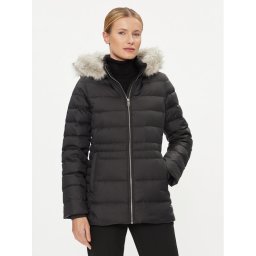 Tommy Hilfiger Pehelykabát Tyra WW0WW39746 Fekete Regular Fit