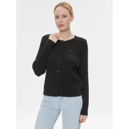 Tommy Hilfiger Kardigán Co Mini WW0WW40265 Fekete Regular Fit