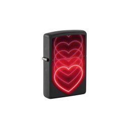48593 Zippo öngyújtó fekete matt színben - Szív