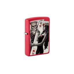 48624 Zippo öngyújtó vörös színben -Király és Királynő