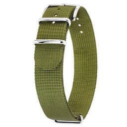 Hirsch Rush Recycle NATO óraszíj, zöld, 22 mm