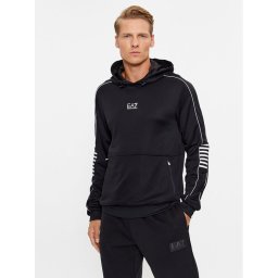 EA7 Emporio Armani Pulóver 6RPM06 PJ16Z 1200 Fekete Regular Fit
