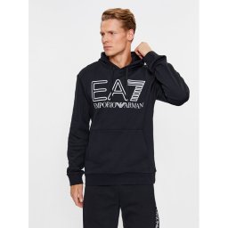 EA7 Emporio Armani Pulóver 6RPM09 PJSHZ 1200 Fekete Regular Fit