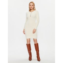 Guess Kötött ruha Adele W3BK42 Z3A70 Ekru Slim Fit