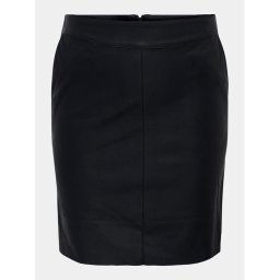 ONLY Carmakoma Műbőr szoknya 15306377 Fekete Slim Fit