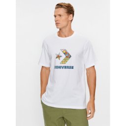 Converse Póló Star Chevron Block Infill Ss Tee 10025280-A02 Fehér Regular Fit