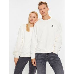 Converse Pulóver Standard Fit Left Chest Star Chev Emb Crew Ft 10023861-A09 Ekru Regular Fit