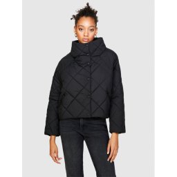 Sisley Pehelykabát 2WDYLN02M Fekete Wide Fit