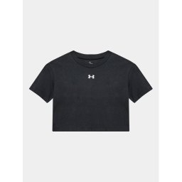 Under Armour Póló Ua Crop Sportstyle Logo Ss 1380878 Fekete Loose Fit