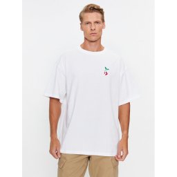 Converse Póló Loose Fit Star Chevron Cherry Ss Tee 10025237-A03 Fehér Regular Fit