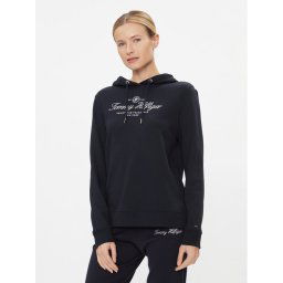 Tommy Hilfiger Pulóver Script WW0WW40291 Sötétkék Regular Fit